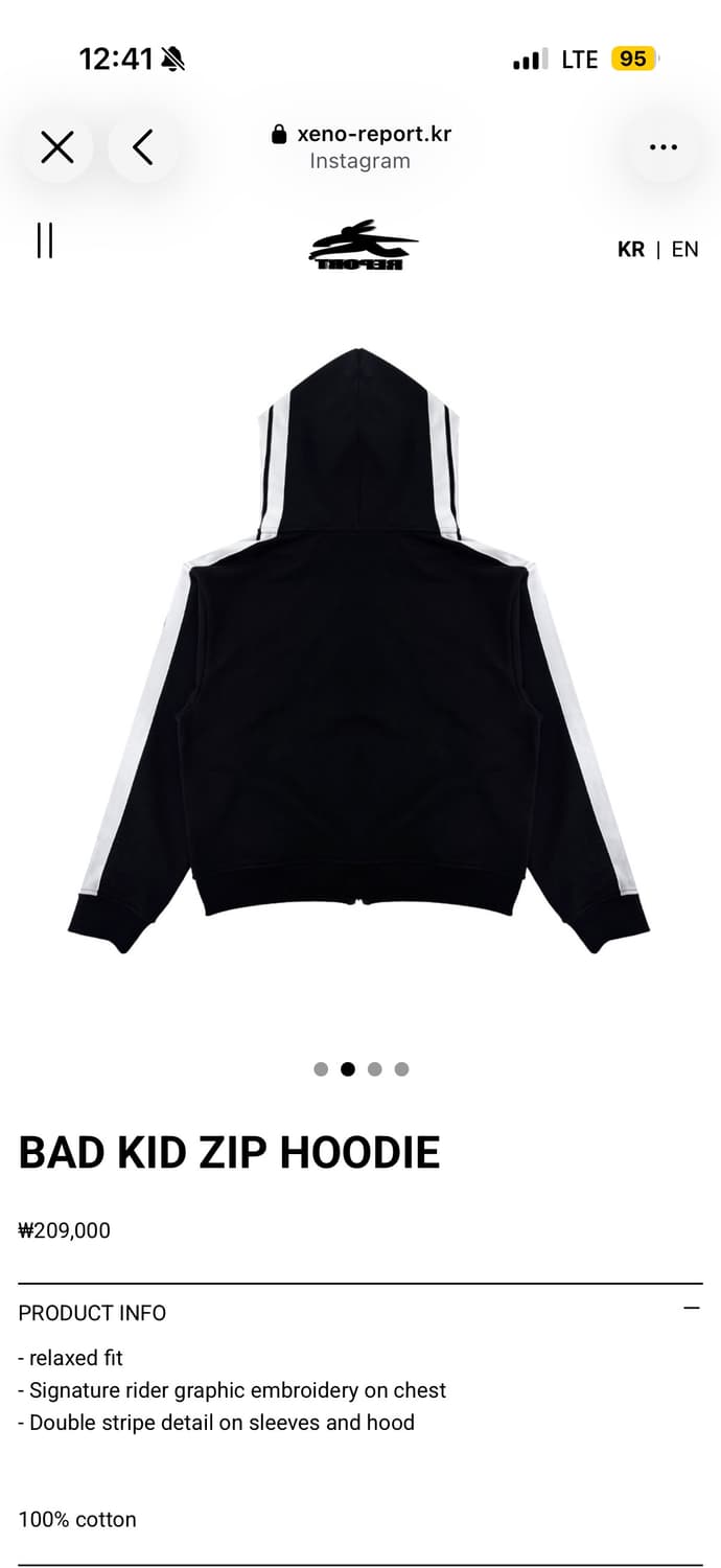 BAD KID ZIP HOODIE 상품이미지2