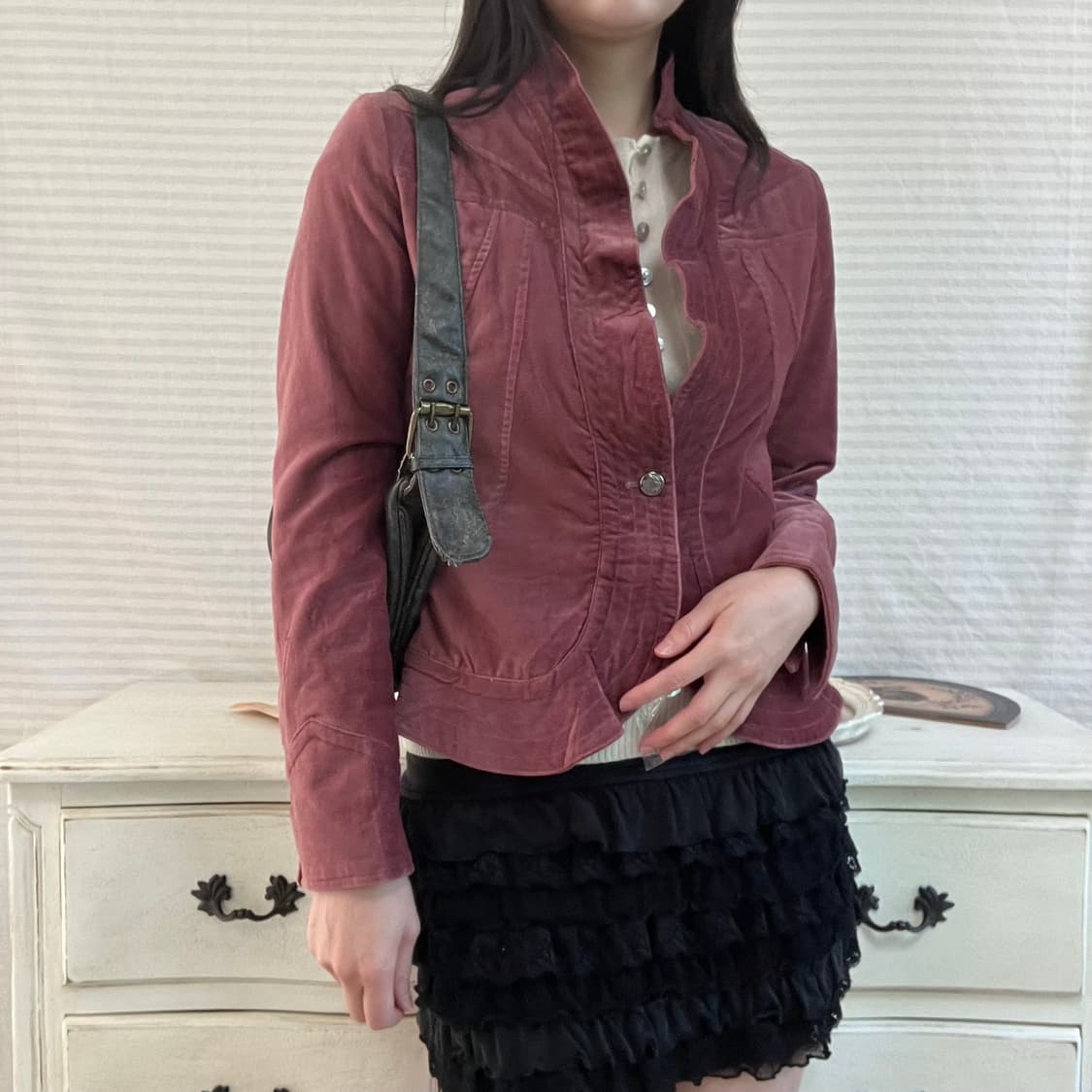 jpn vintage 딥 핑크 자켓 y2k 스트릿 갸루 펑키   fabr 상품이미지2
