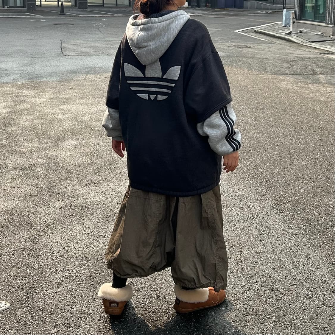 아디다스 빅로고 후드 점퍼 상품이미지10
