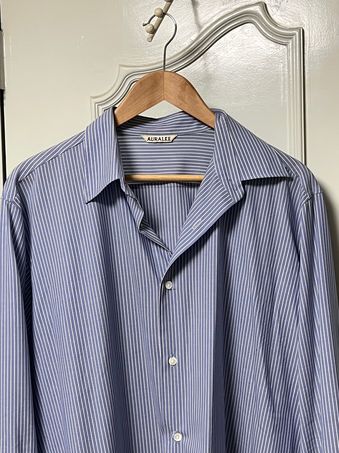 AURALEE 오라리 스트라이프 울 셔츠 5 상품이미지2