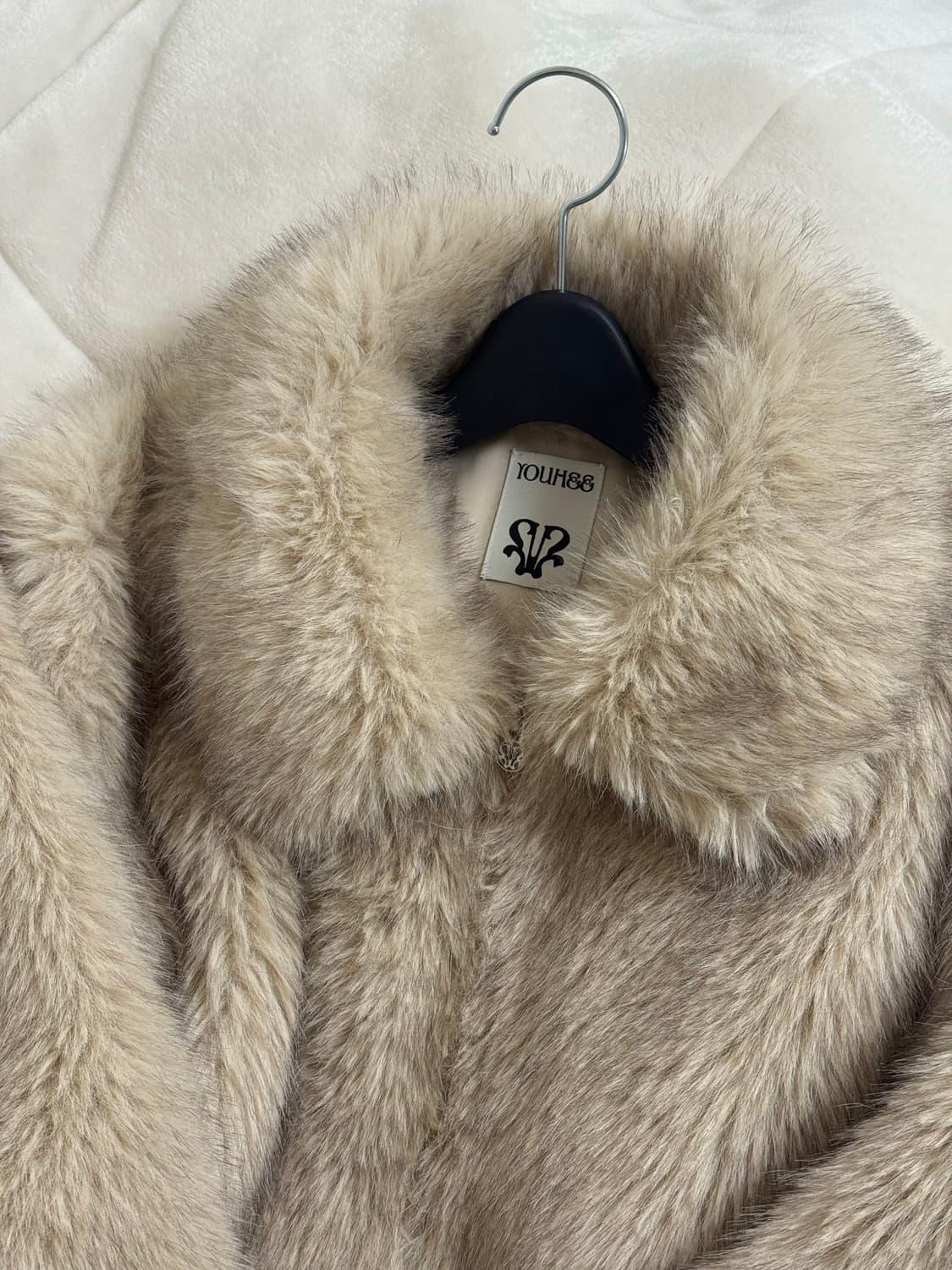 유희 퍼 자켓 베이지 상품이미지3