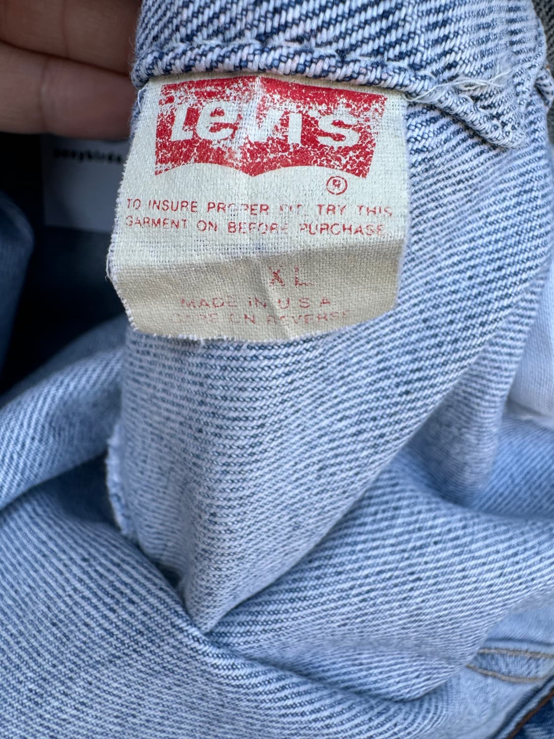 80s levis 리바이스 3rd usa made 데님 트러커 자켓 상품이미지9