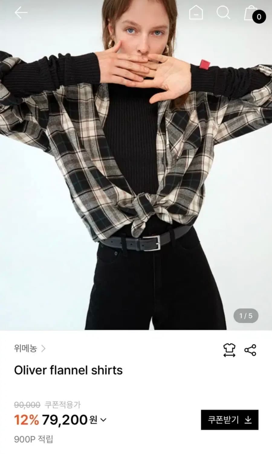 위메농 올리버 플란넬 셔츠 상품이미지1