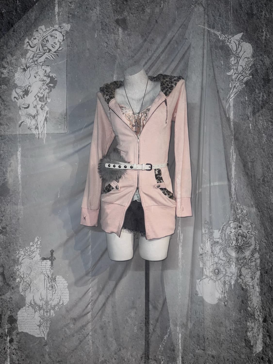 데일리 히메 키치 팝 갸루 스트로베리 밀크 코디세트 상품이미지1