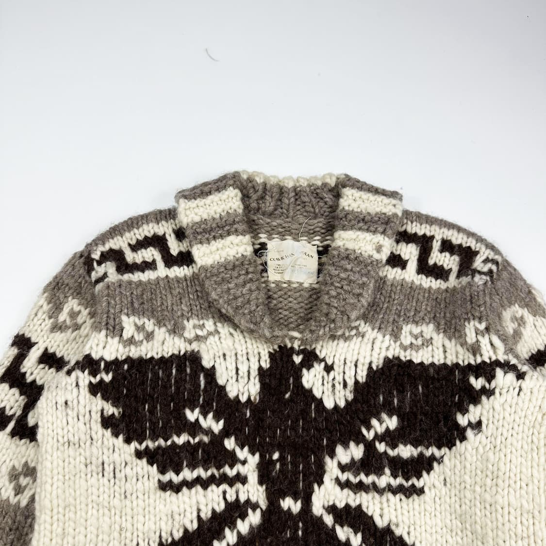 오리지널 캐나다 핸드메이드 썬더버드 헤비 울 코위찬 니트 M 상품이미지2