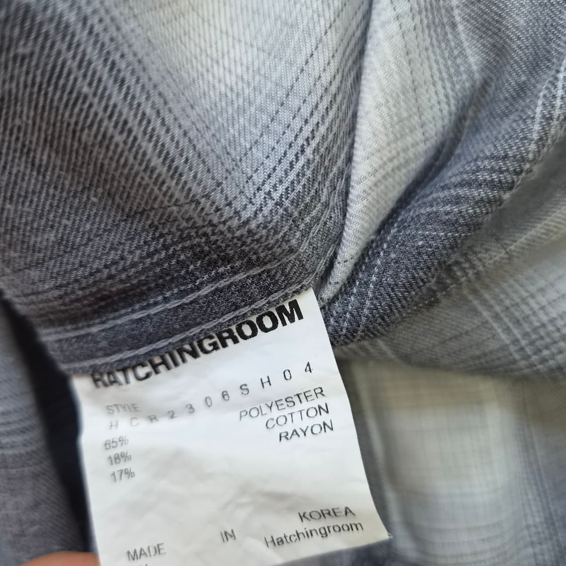 2) 해칭룸 옴브레 체크 셔츠 남방 헤칭룸 상품이미지5