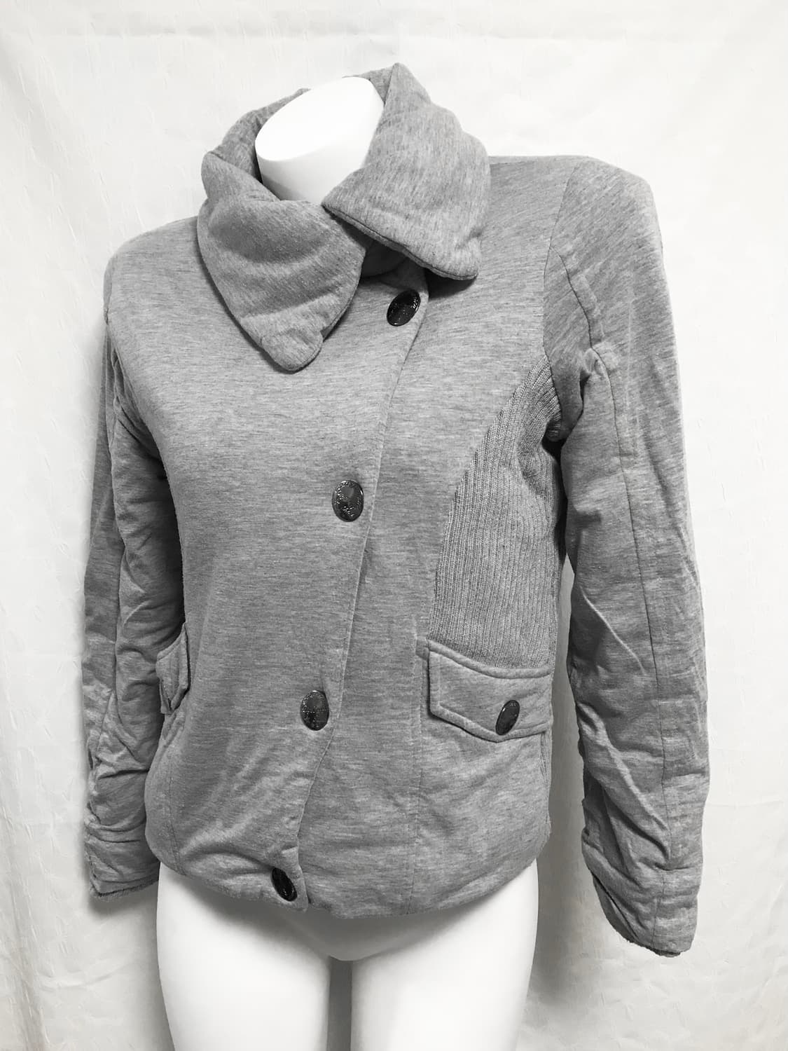 빈티지 digdeep 디그딥 펑크 사선 버튼 하이넥 점퍼 상품이미지1