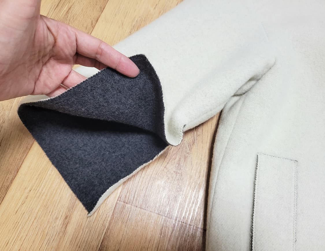 발렌시아(VALENCIA) 밍크넥 포인트 울코트 55-66 새상품 상품이미지4