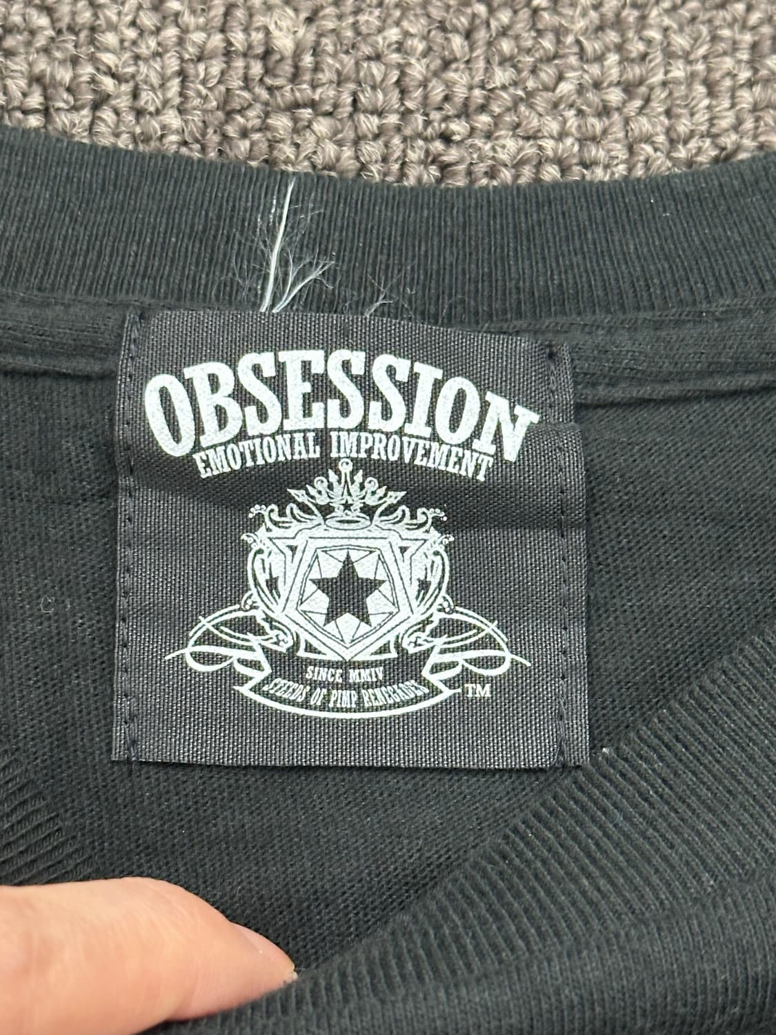 OS)Japanese vintage 여성 프린팅 블랙 롱슬리브 상품이미지3