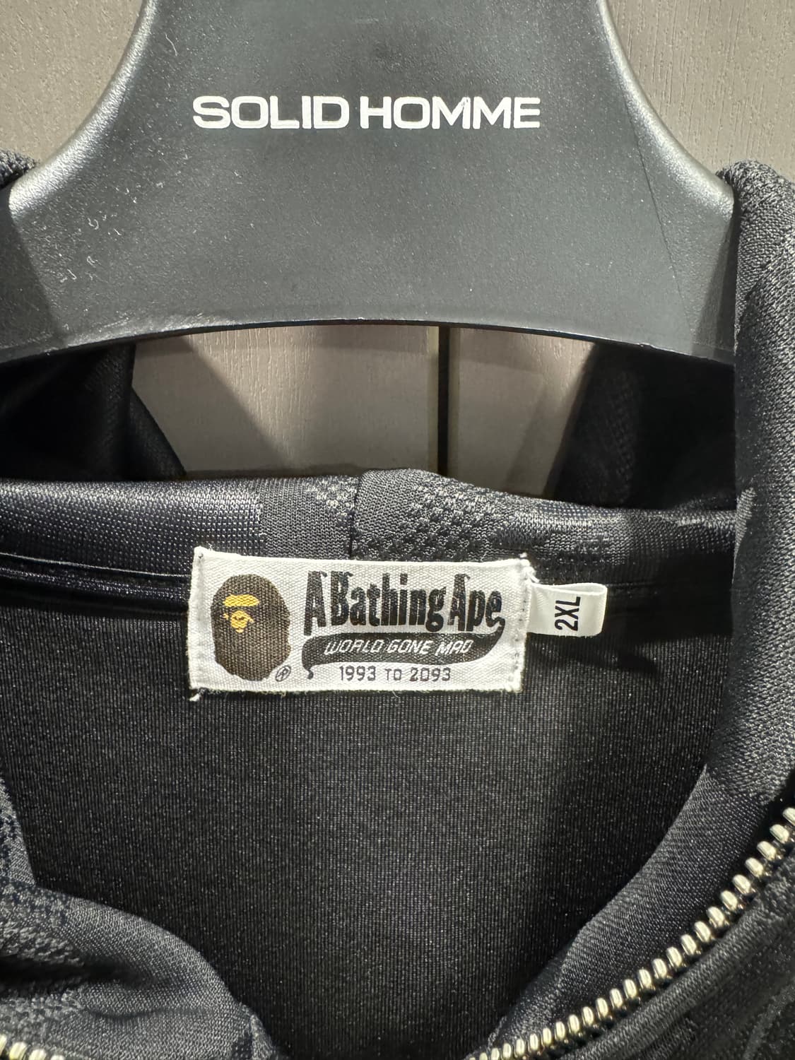 베이프 솔리드 카모 자카드 블랙 후드집업 상품이미지2