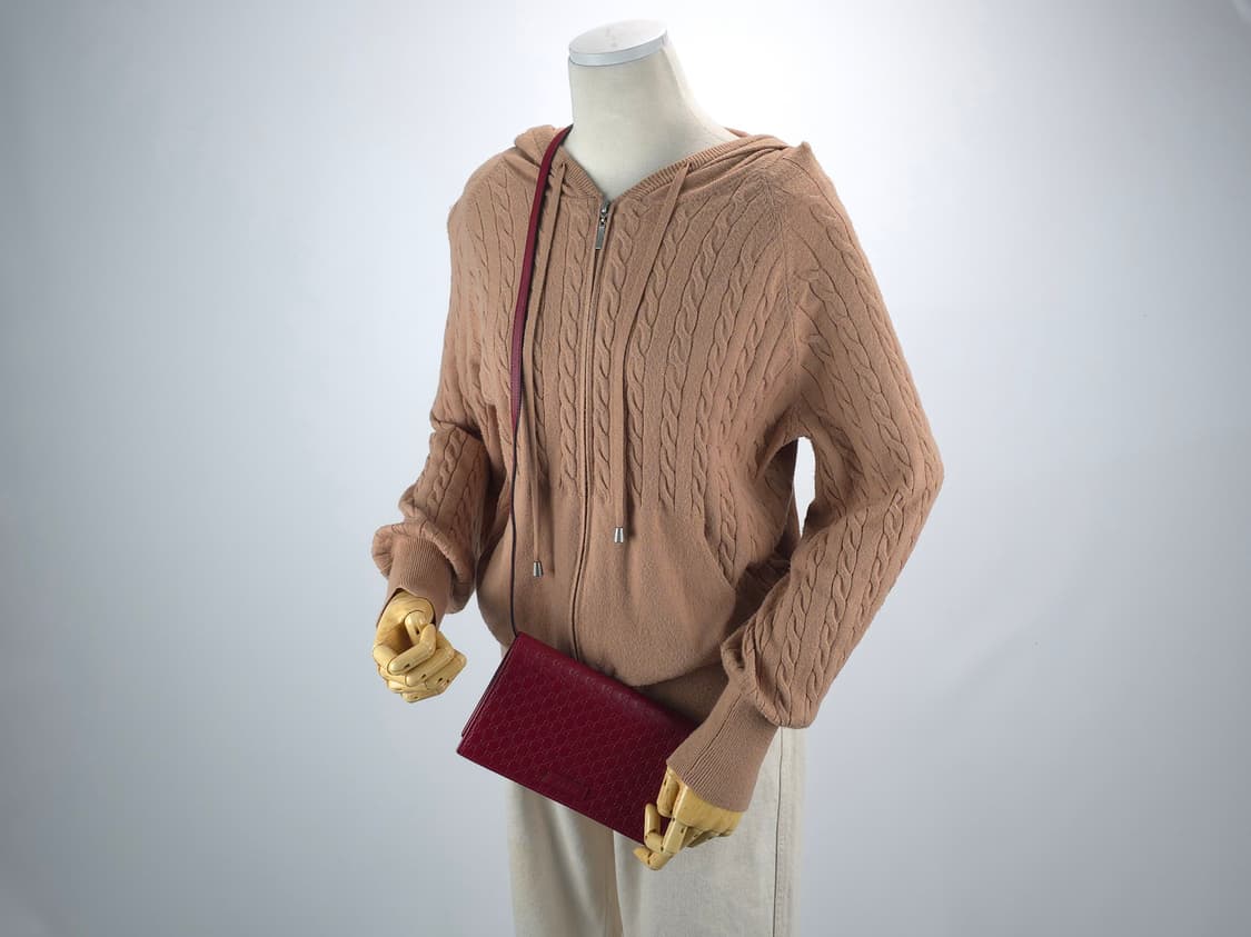 구찌 마이크로 시마 레더 크로스백 클러치 레드
 상품이미지2