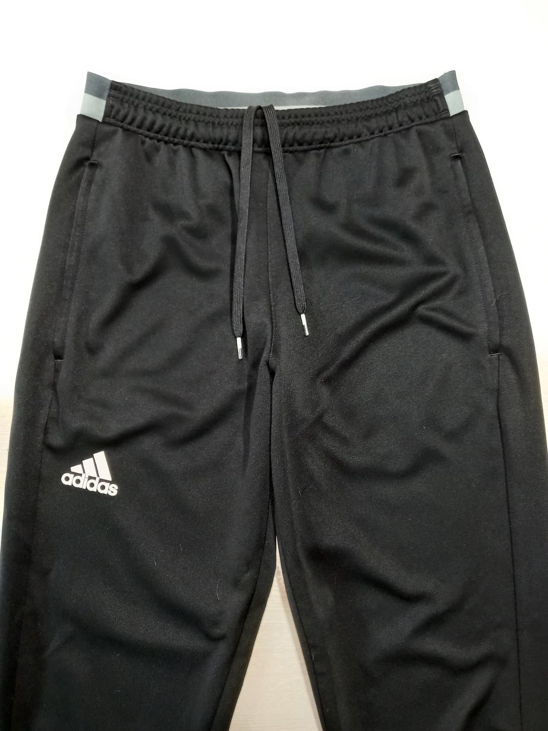 32 adidas Climalite 밴딩 스판 조거팬츠 블랙 32-360 상품이미지3