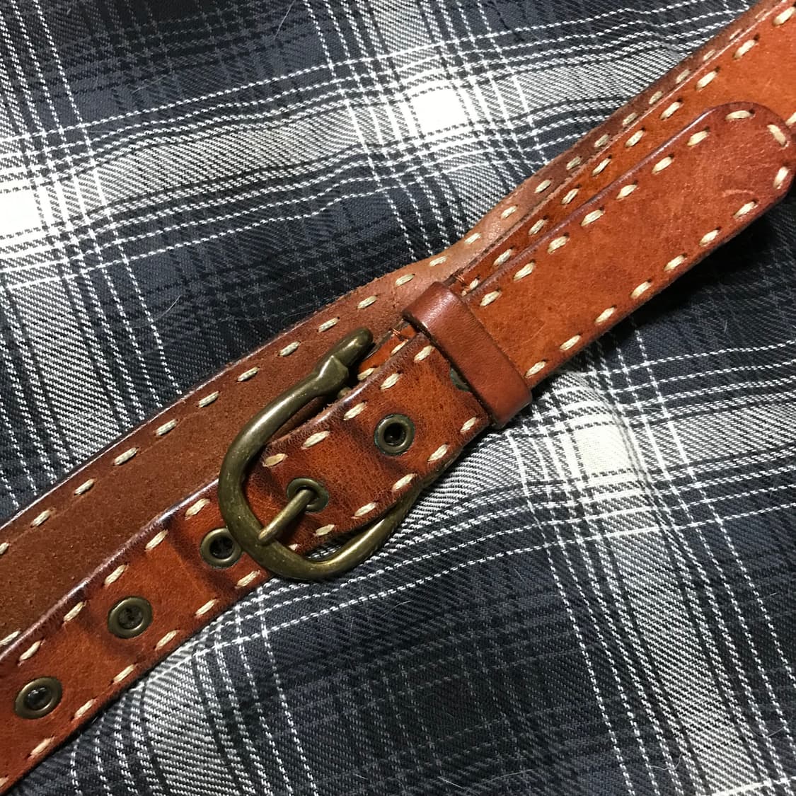 재팬 빈티지 황동장 니들 카라멜 워크 벨트 상품이미지2