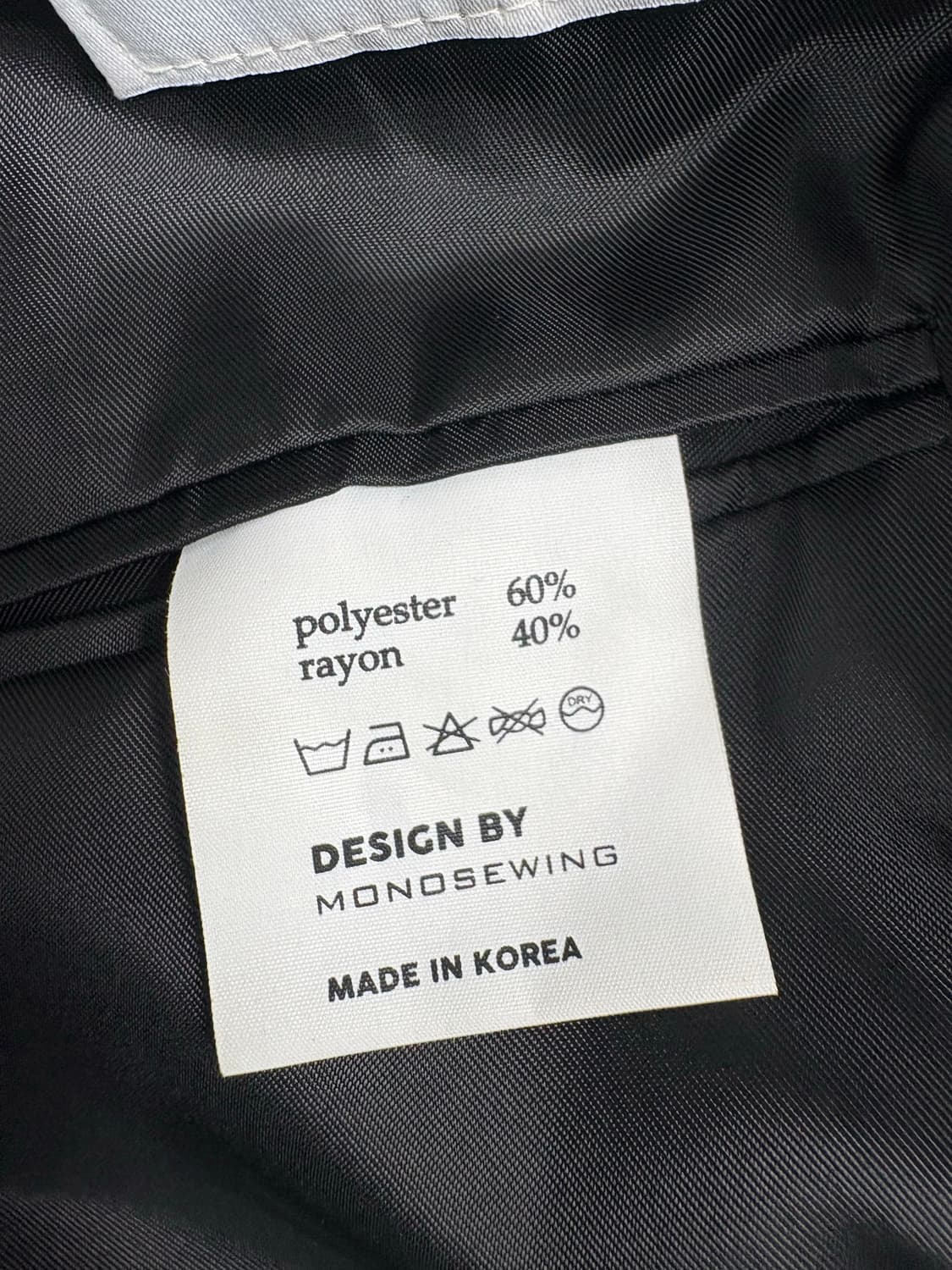 모노소잉 울 자켓 블랫 상품이미지7