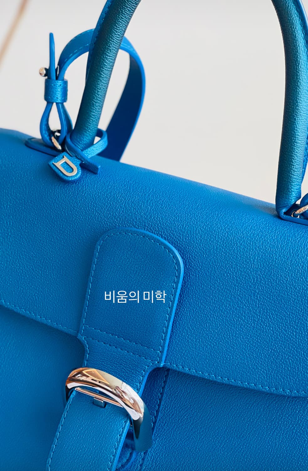 정품 새상품) Delvaux 델보 브리앙 MM 메탈릭블루 정가 1150만 상품이미지6