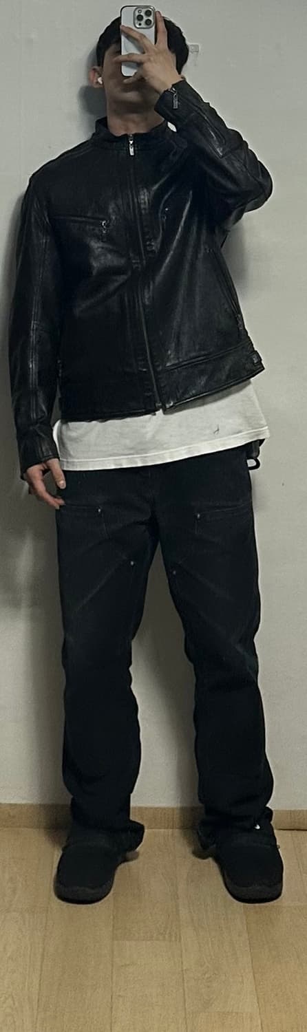 시크 램스킨 바이커자켓 상품이미지5