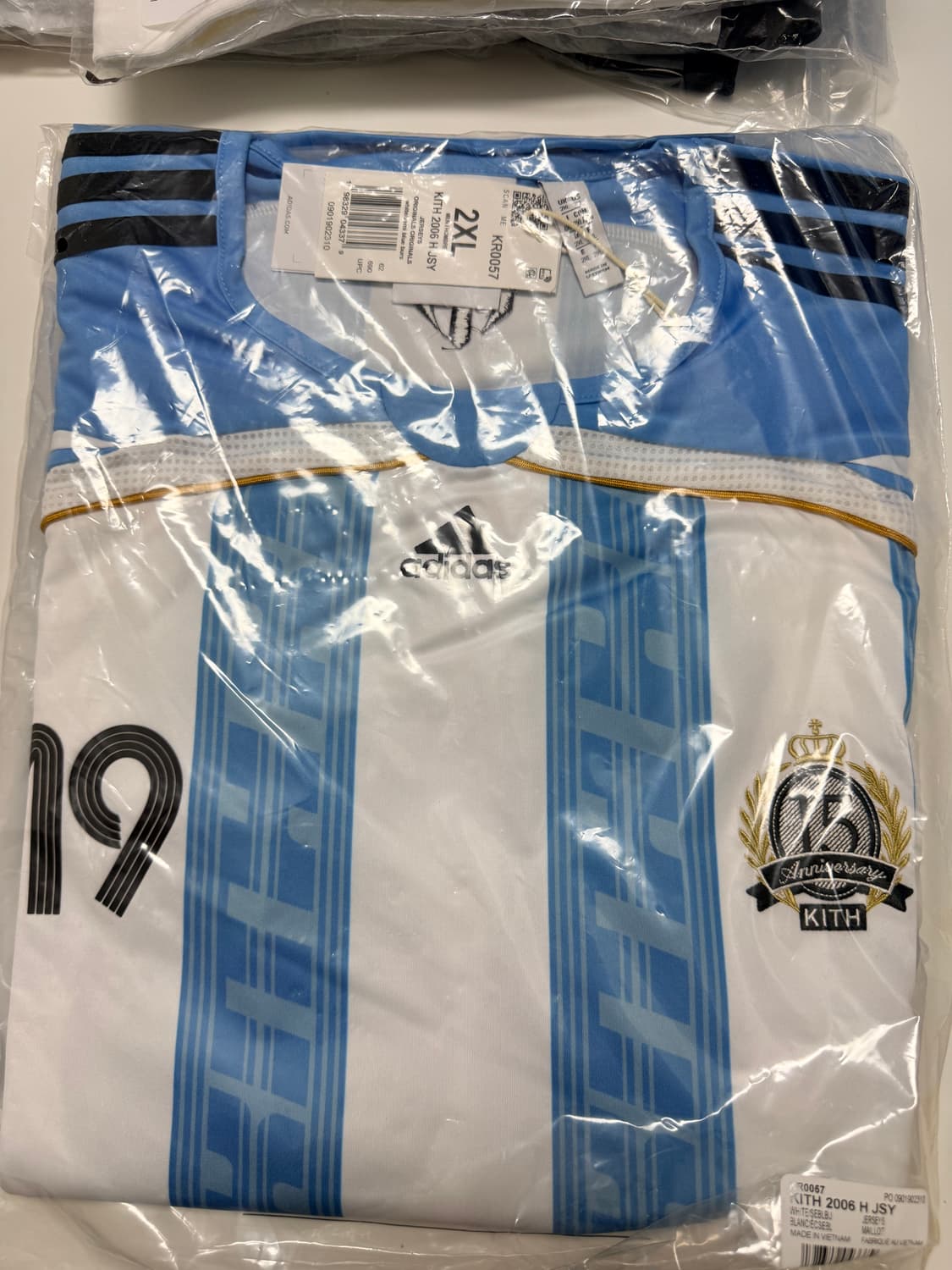KITH X MESSI 아디다스 x 키스 x 메시 풋볼 저지 블루 화이트 상품이미지2