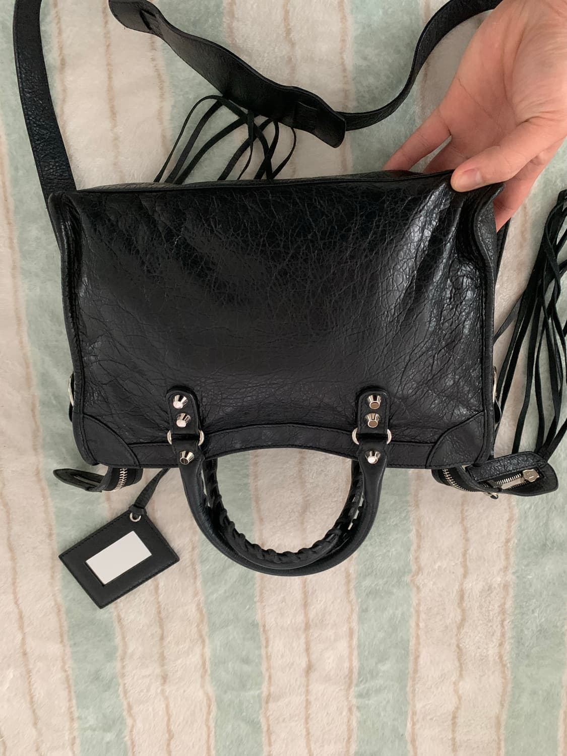 발렌시아가 시티백 모터백 스몰 블랙 정품 상품이미지7