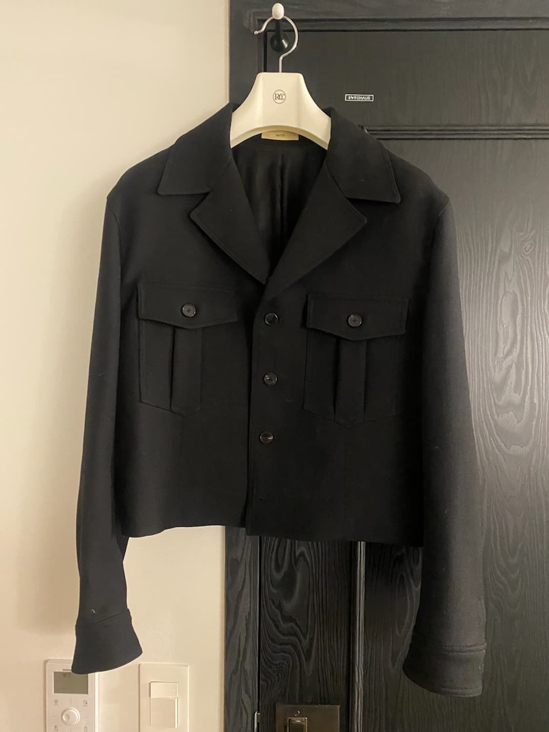 [L] 렉토 밀리터리 버진 울 크롭 숏 자켓 초판 상품이미지1