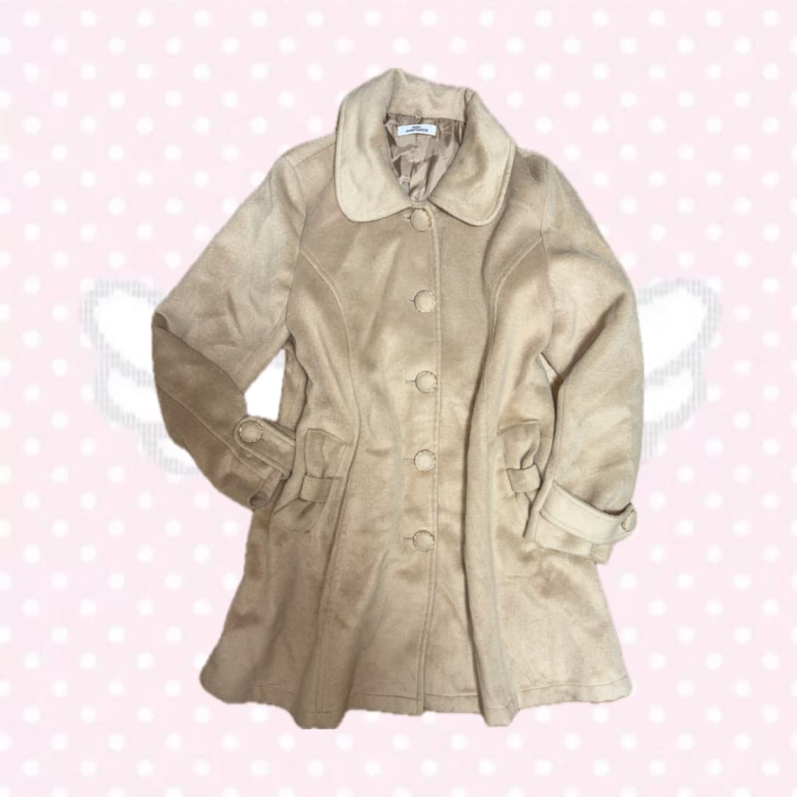 모리걸 데일리 라떼갸루맛 밀크초코맛 리본단추 롱코트 상품이미지1