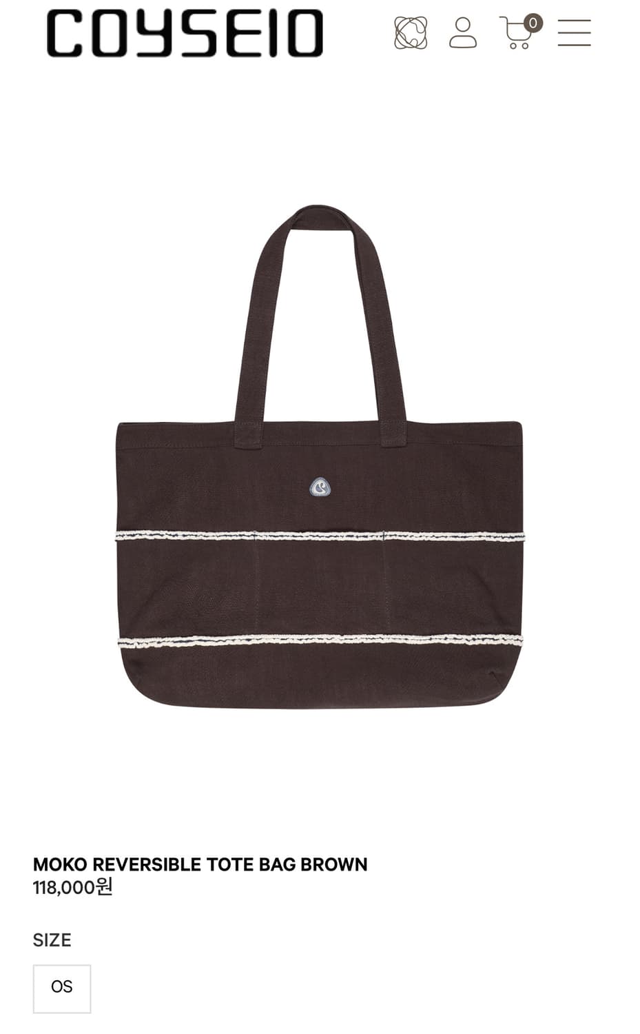 코이세이오 coyseio moko reversible tote bag 상품이미지1