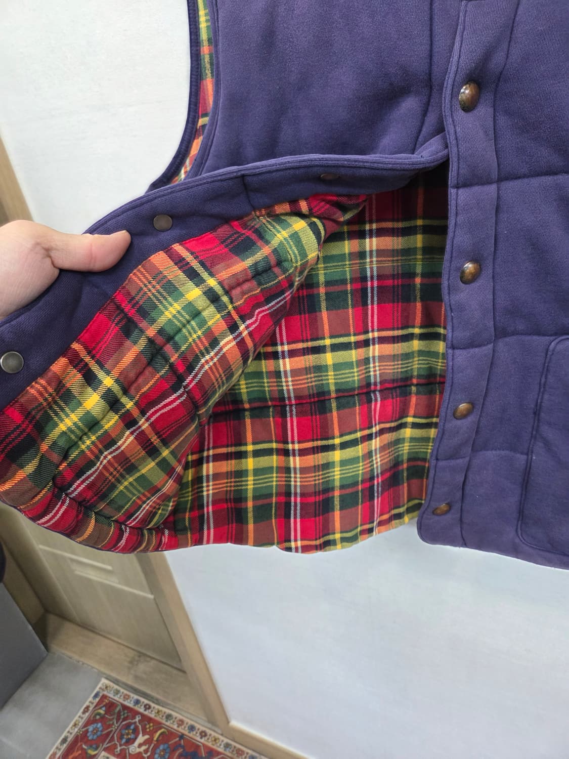 폴로랄프로렌 빈티지 패딩조끼 퍼플 xl 상품이미지6