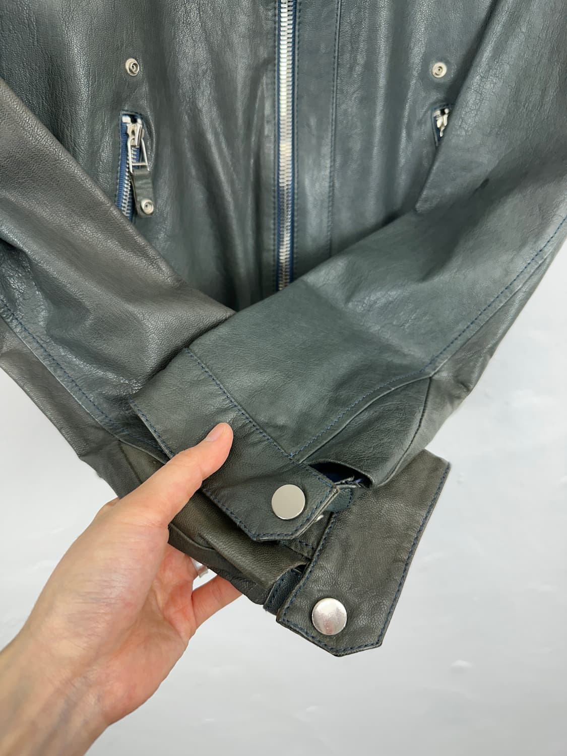 Intermezzo Faded Slim Leather Bomber 상품이미지6