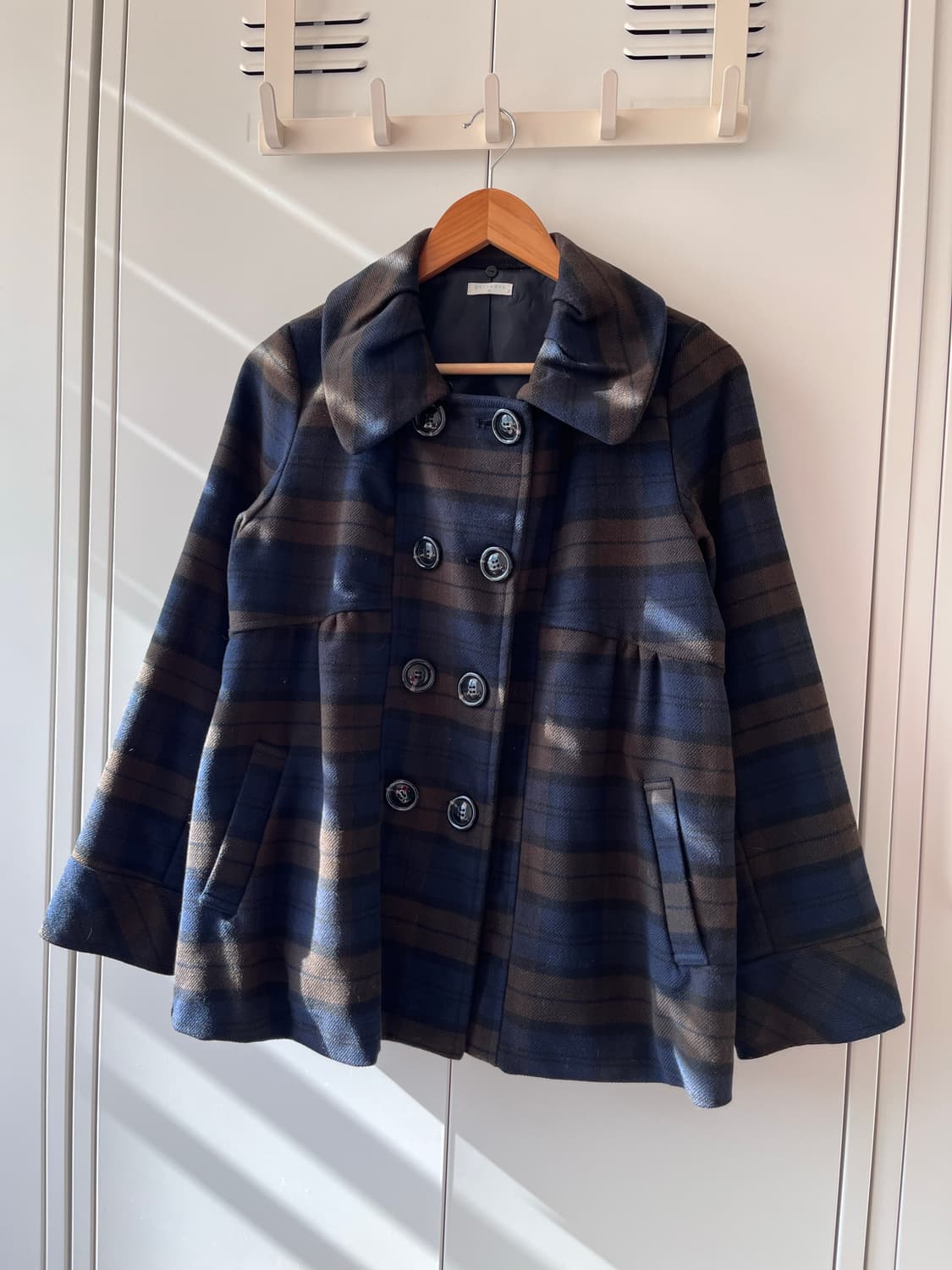 Persodea 더블 버튼 체크 피코트  상품이미지4