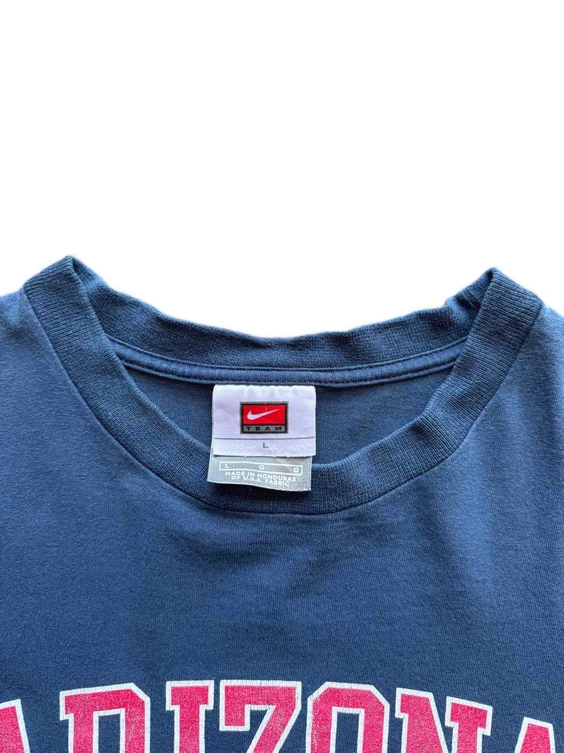 Early 00s 나이키 애리조나 스펠아웃 센터로고 티셔츠 상품이미지4