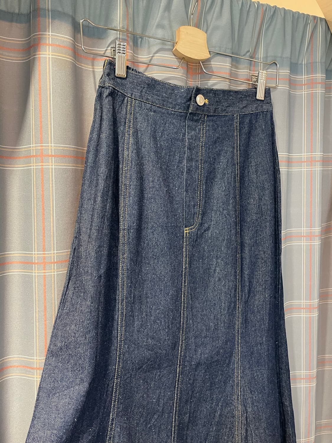 일본빈티지 디테일 다크데님스커트 상품이미지2