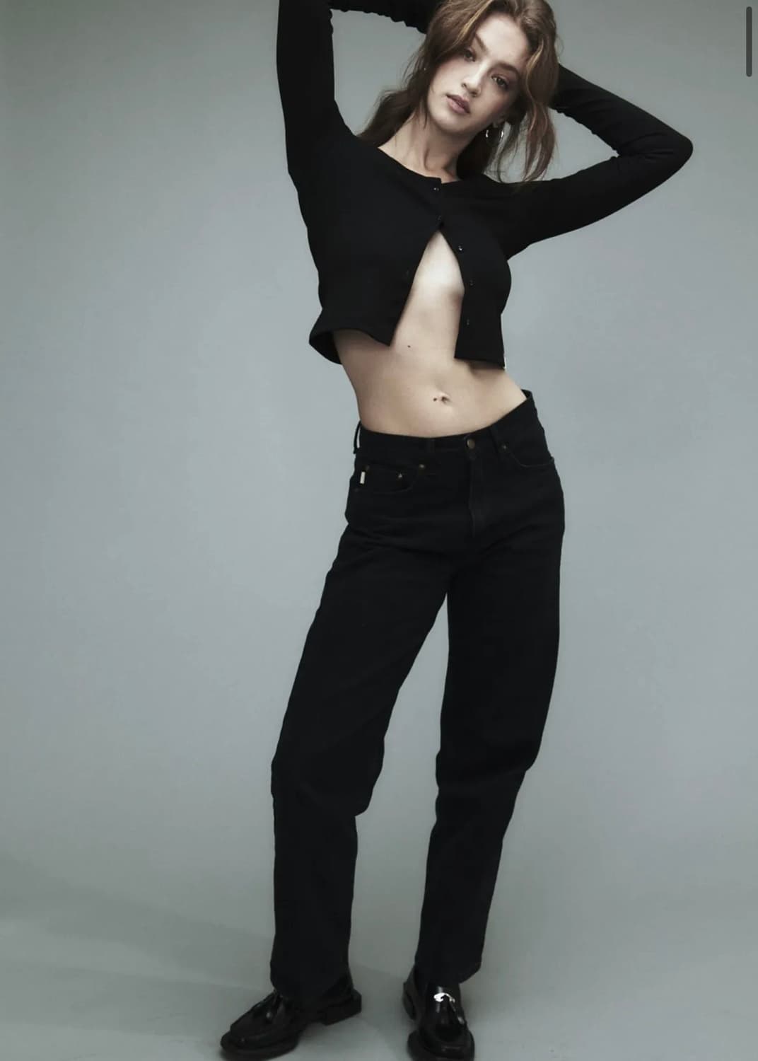 글로니 93 MID-RISE LOOSE FIT JEANS (BLACK) 상품이미지2