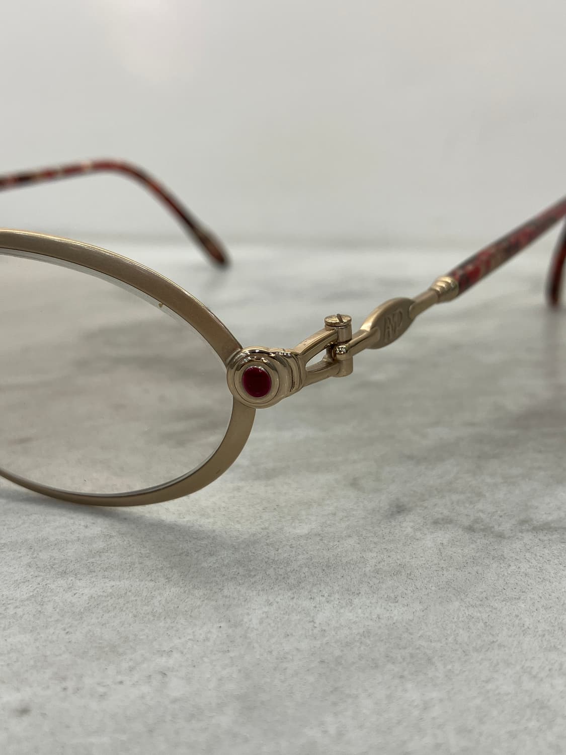 앤 마리 ANNE MARIE 엔틱 골드 오벌 볼드 라운드 메탈테 안경 상품이미지7