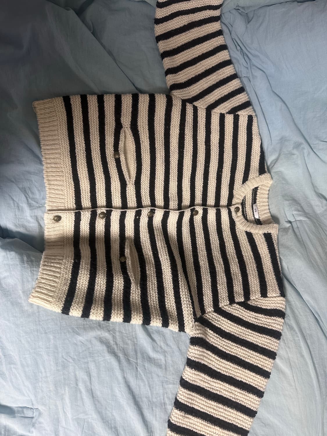 에스티유 스트라이프 가디건 아이보리 상품이미지2