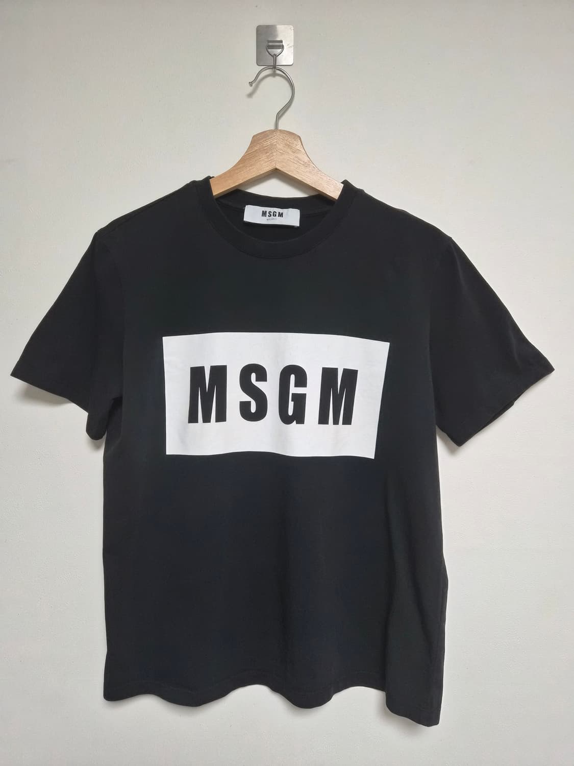 MSGM 빅로고 블랙 반팔 티셔츠 L - T120 상품이미지1