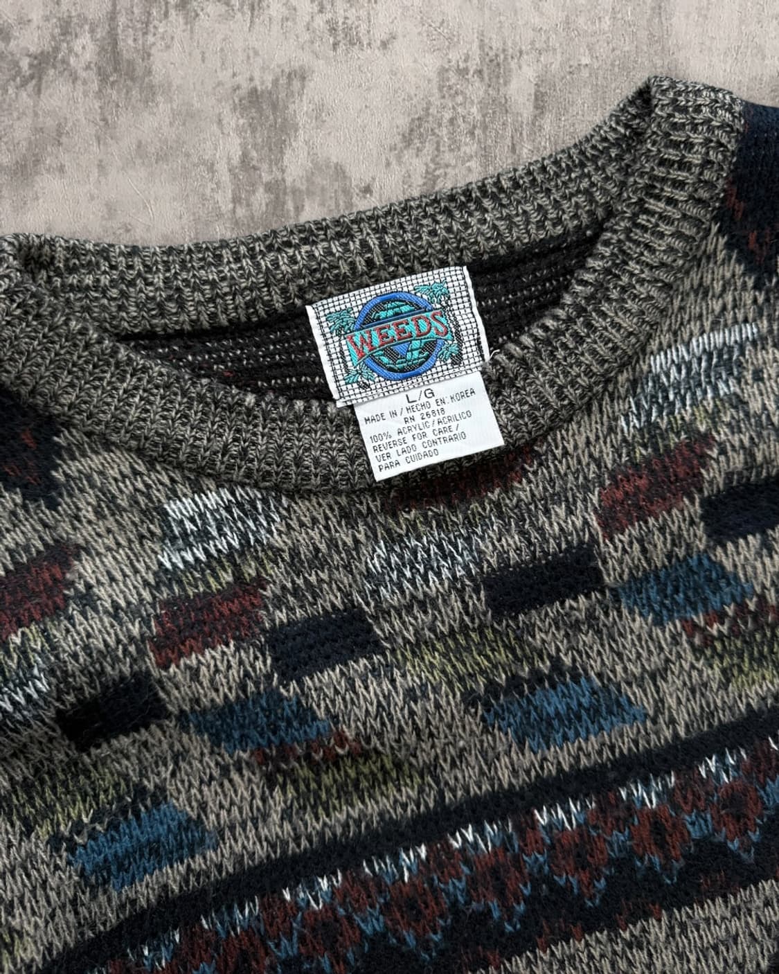 80-90s weeds 아즈텍 니트 상품이미지3