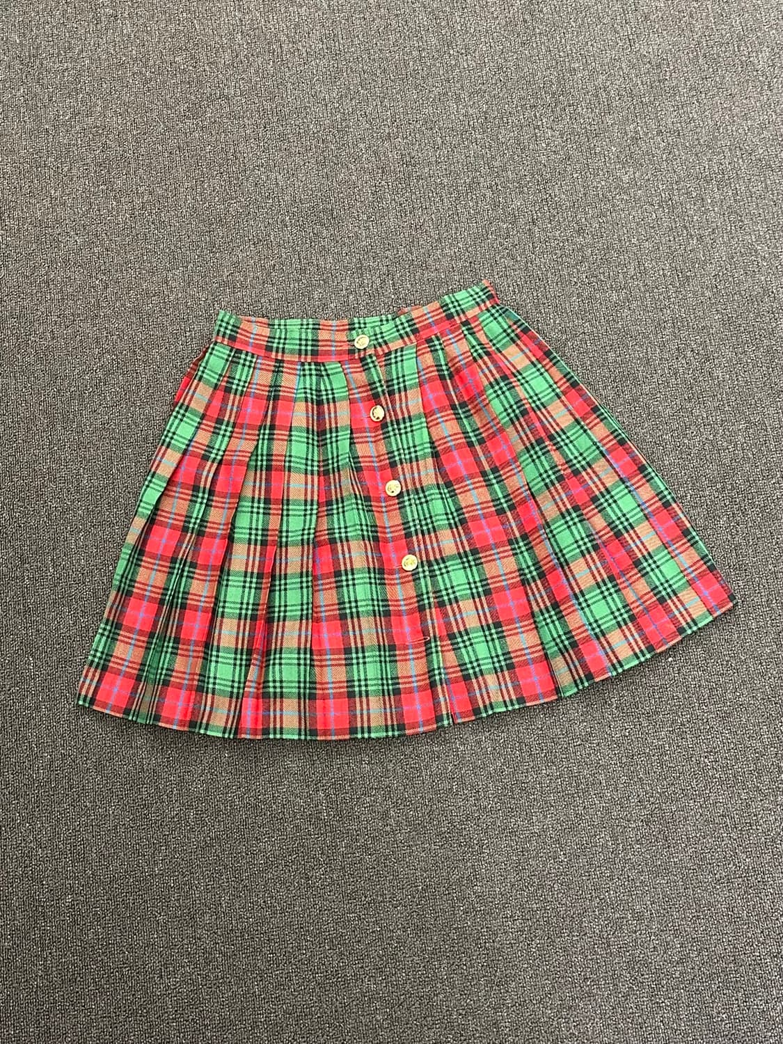 OS)Japanese vintage 타탄체크 플리츠 스커트 상품이미지1