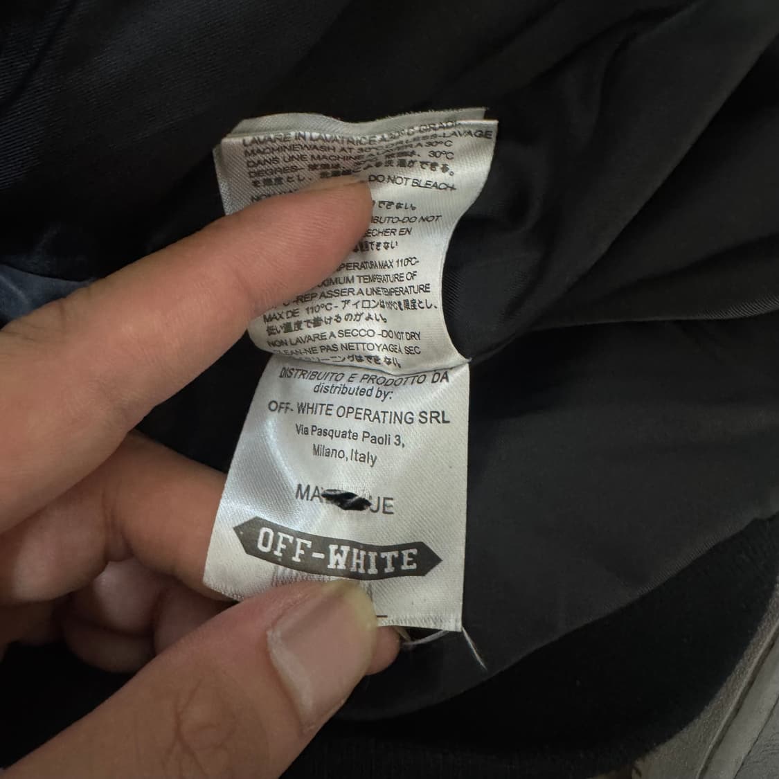 오프화이트 백프린팅 시그니처 블루종 자켓 XL/105 상품이미지6