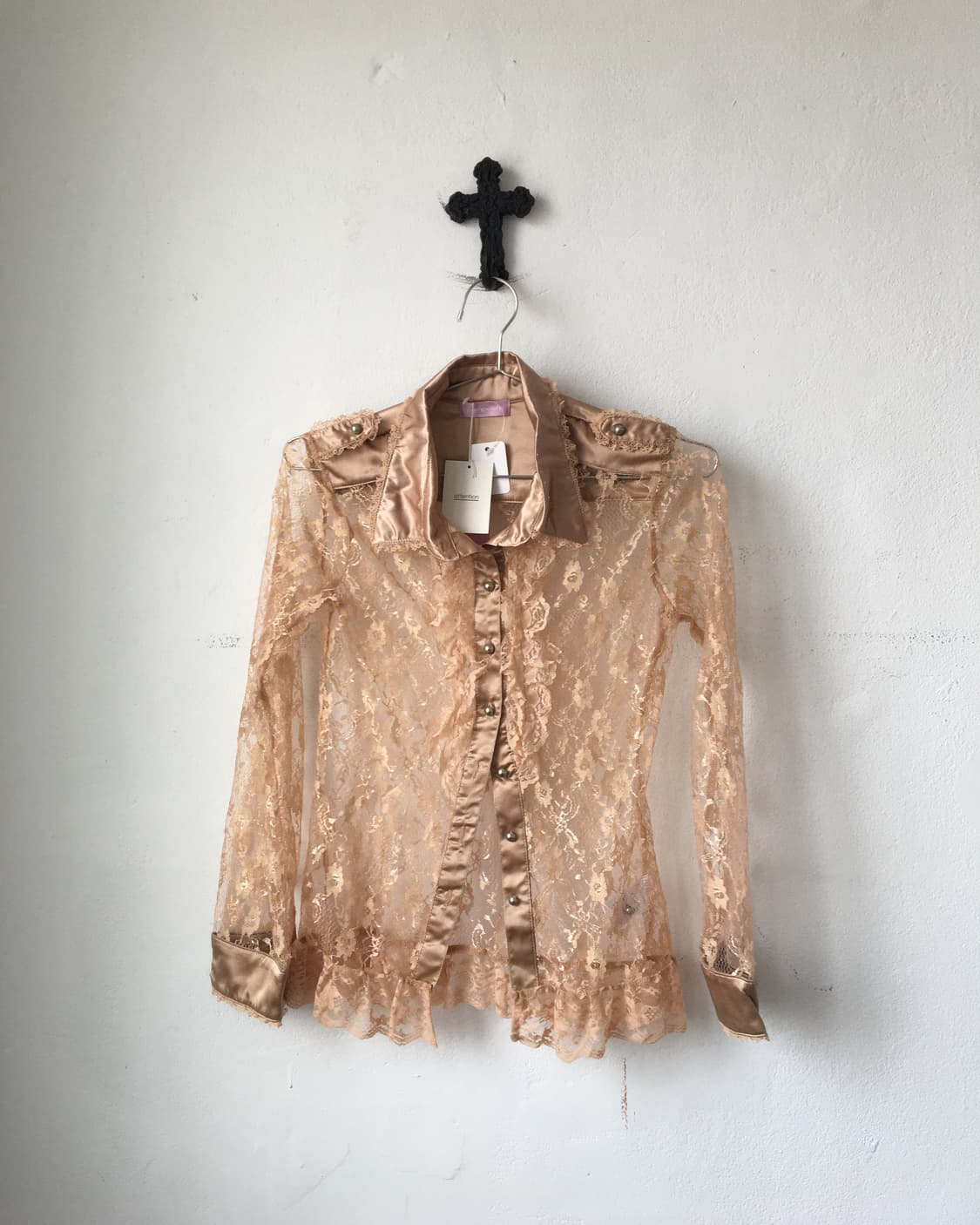 Lace see through shirt 상품이미지2