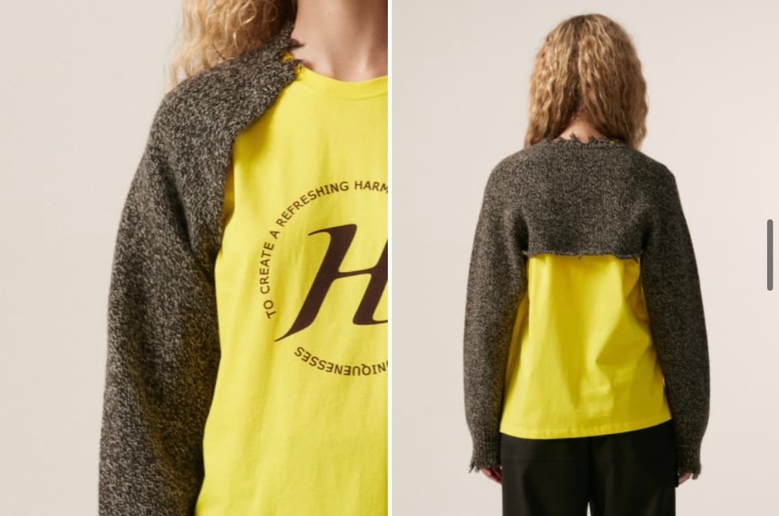 더오픈프로덕트(OPEN YY)울 볼레로 니트 탑_Brown 상품이미지2