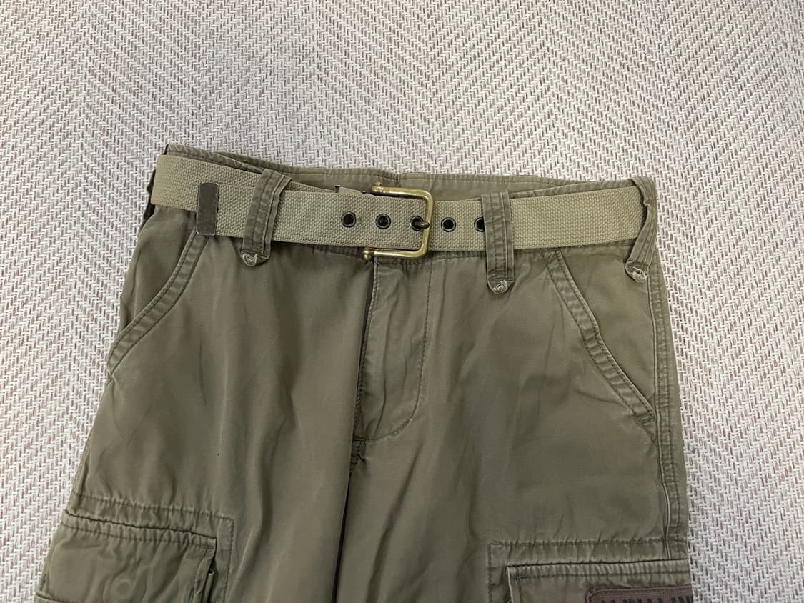 빈티지 골드 버클 밀리터리 벨트  J03700 상품이미지1