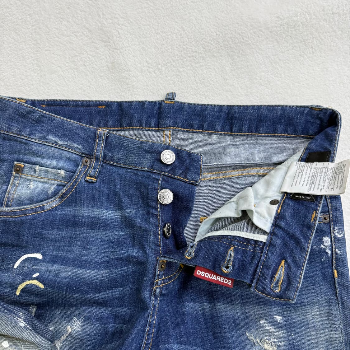 38 디스퀘어드2 데미지 페인트 데님팬츠 0312T 상품이미지3