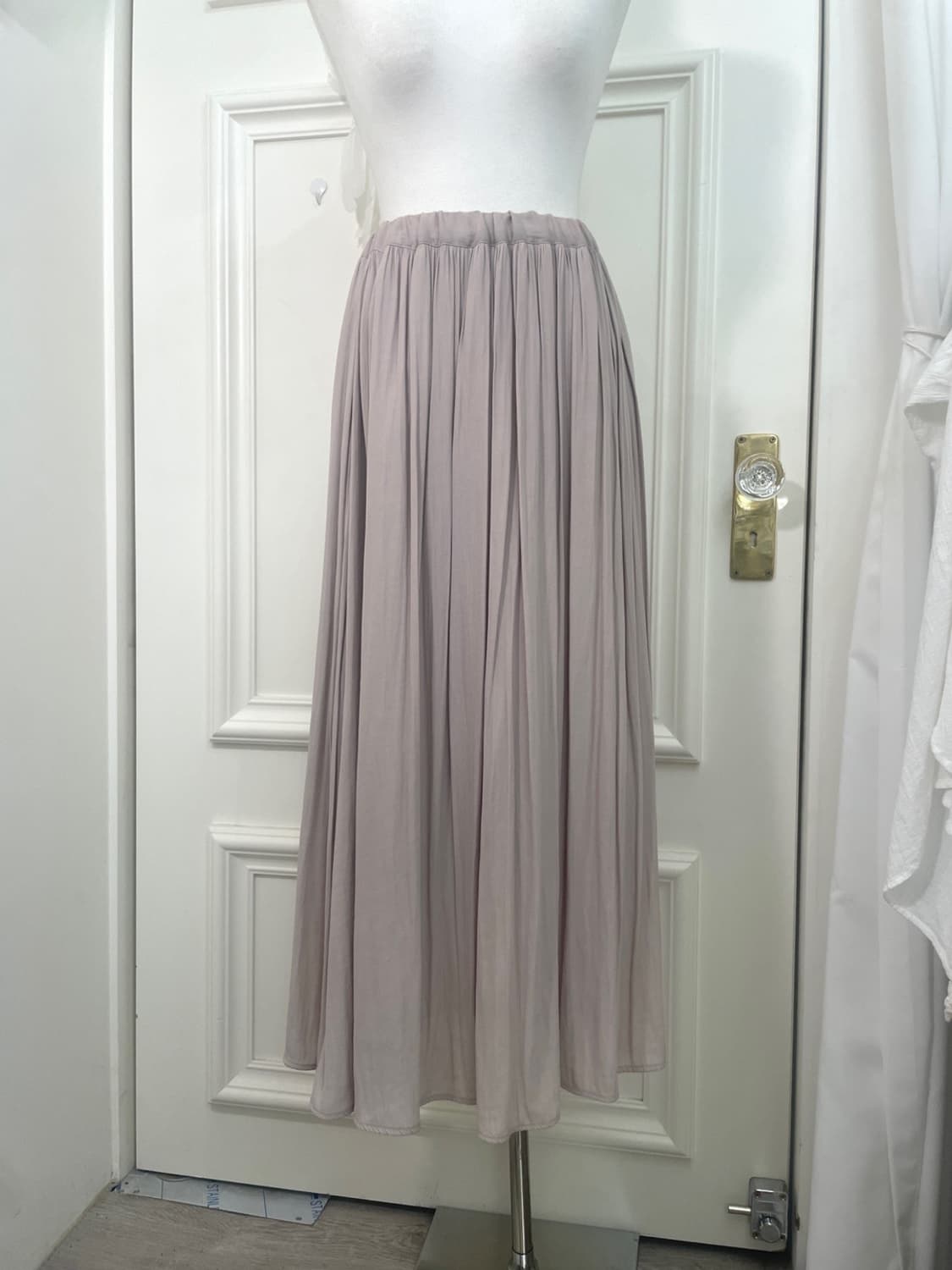 gray lavender shirring banding long yski 상품이미지5