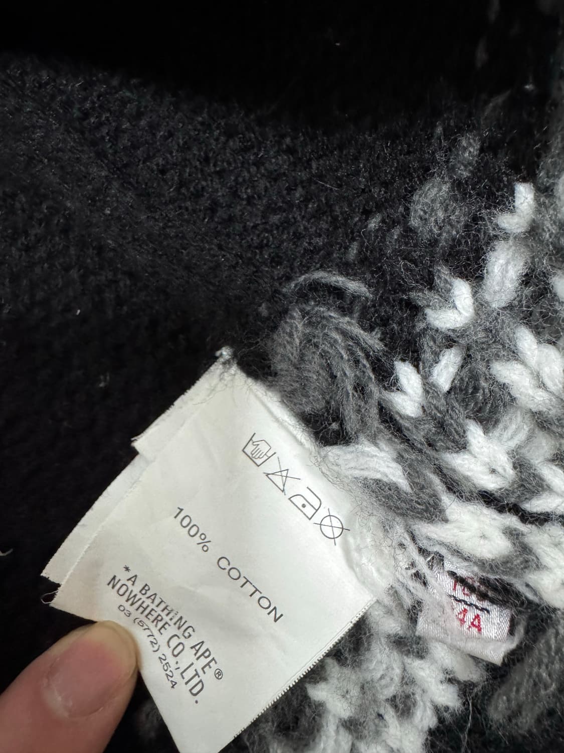 베이프 니트 집업 XL 상품이미지3