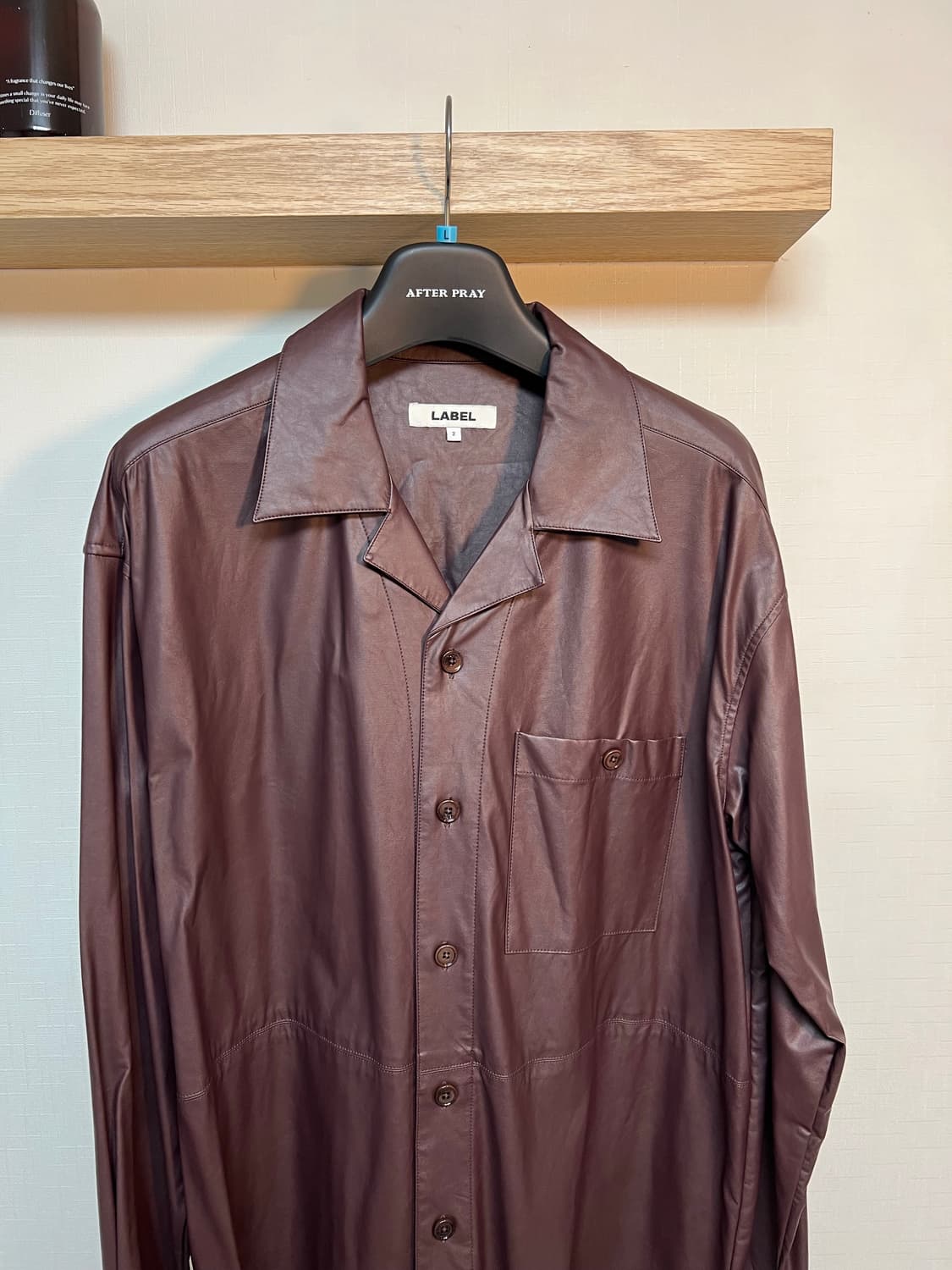 라벨 아카이브 가죽셔츠 상품이미지3