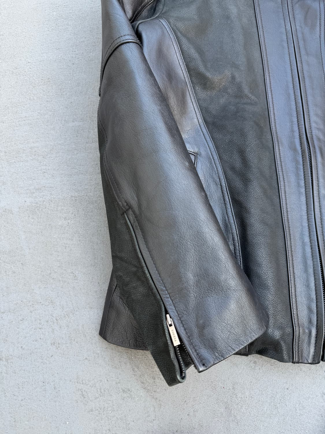 지오지아 퍼 트리밍 가죽자켓 상품이미지5