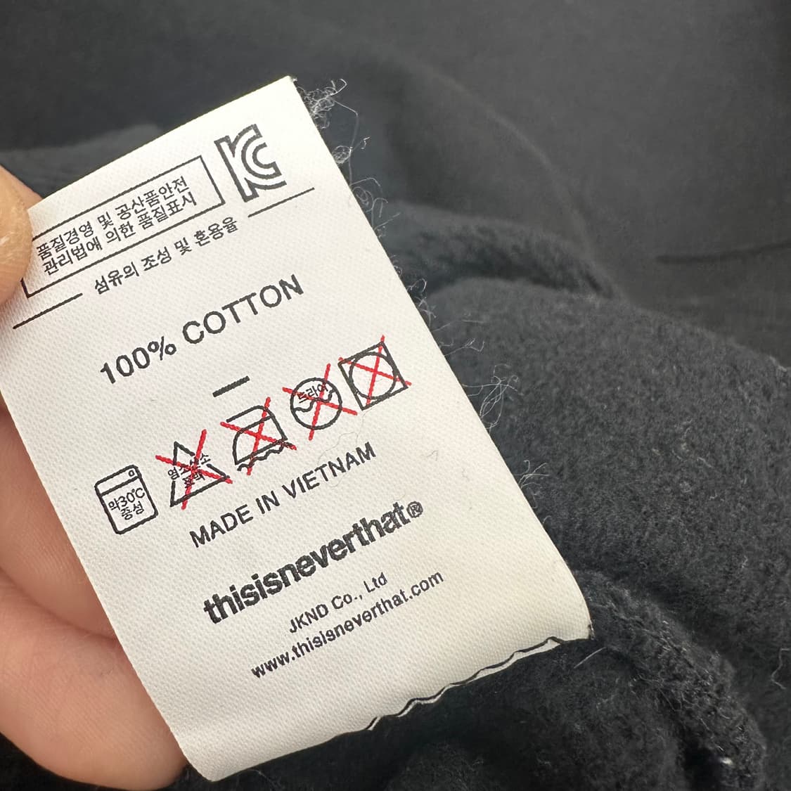 디스이즈네버댓 기모 맨투맨 블랙 S 상품이미지7