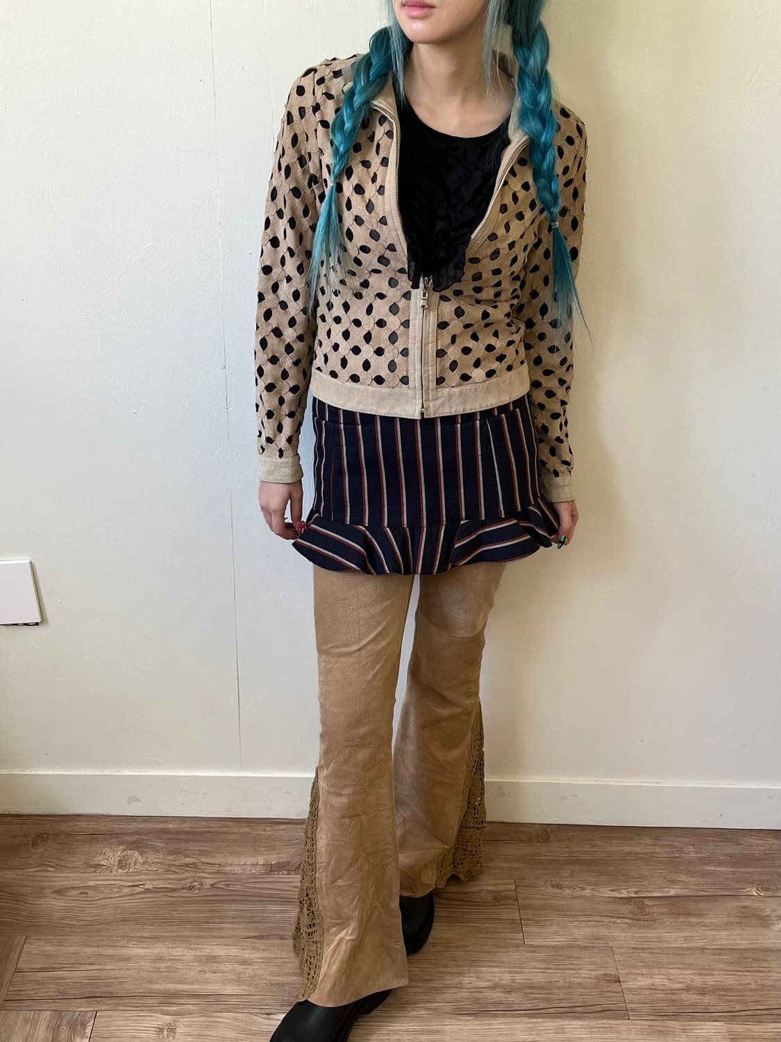 North beach 가죽 도트 자켓 상품이미지6