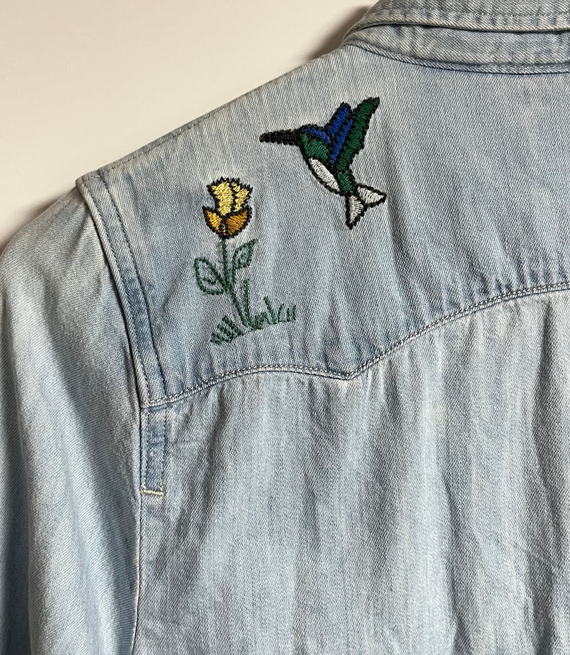 리바이스 자수 연청 웨스턴 데님 셔츠 남방 M 상품이미지8