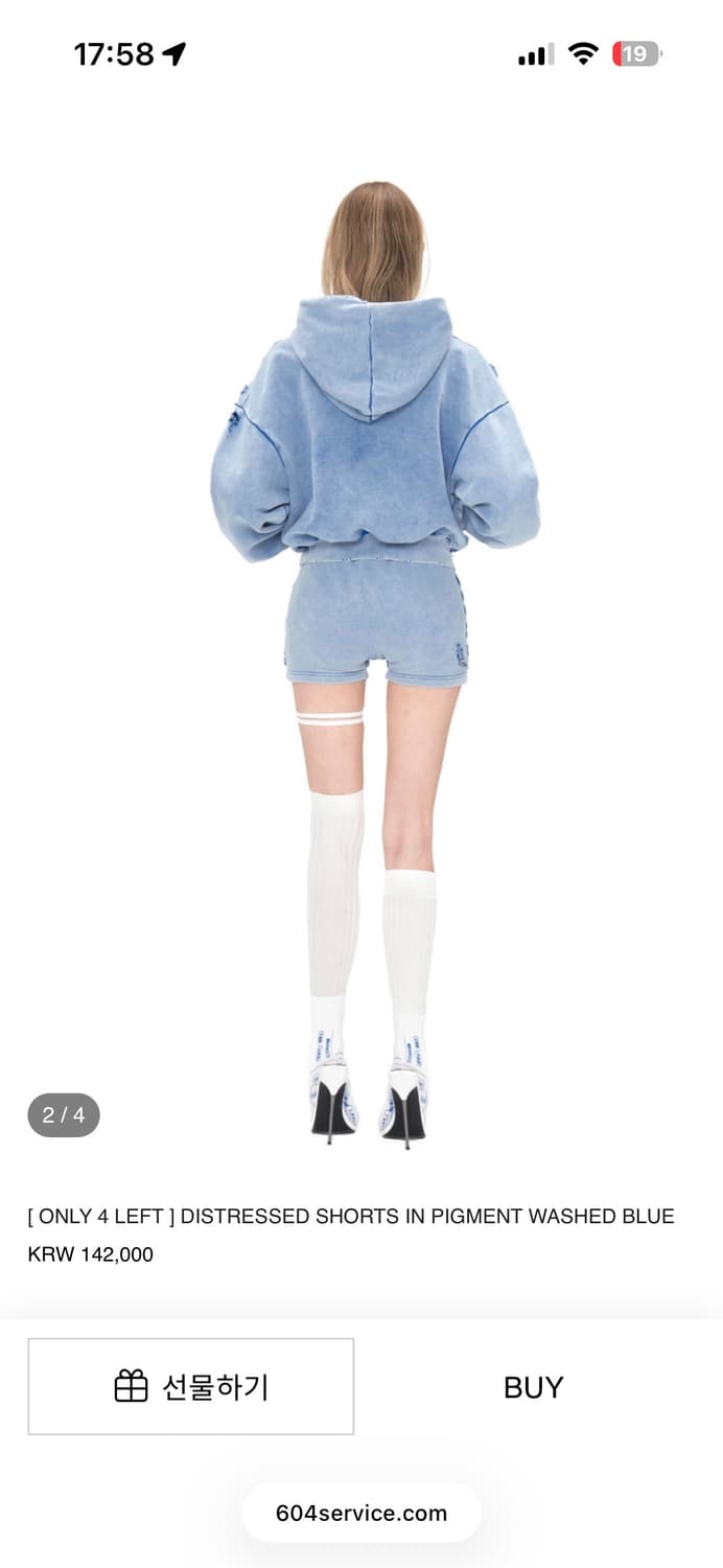 604service distressed shorts 반바지 S 상품이미지2