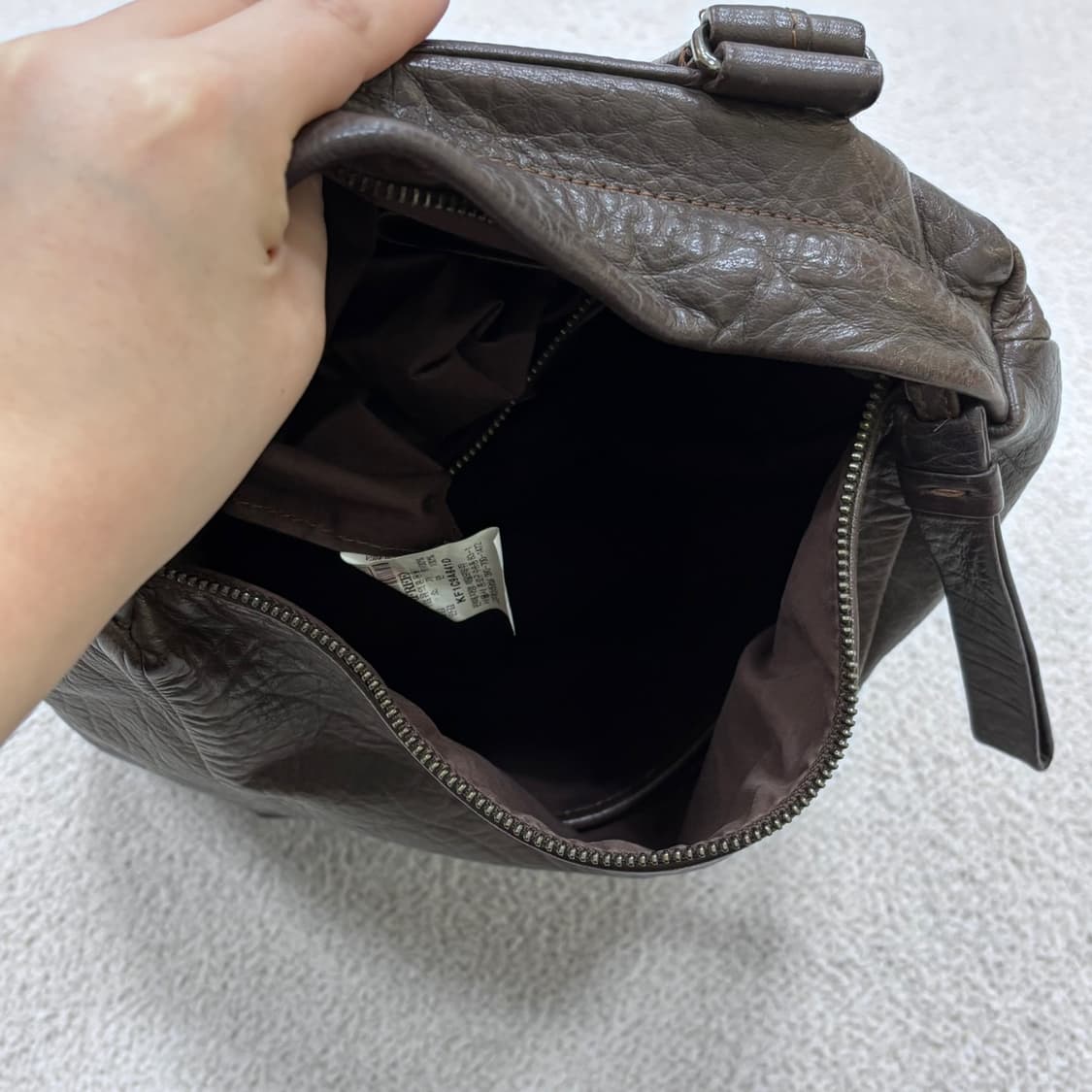 F 구호 브라운 가죽 토트백 0402E 상품이미지3